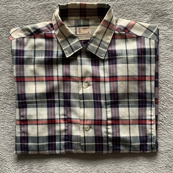 60s Vintage Button-Down Long Sleeve. Towncraft Par Excellence. Medium. - Picture 1 of 10